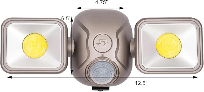 LIGHT IT! by Fulcrum 35001-101 LED Security Light Silver Single Pack