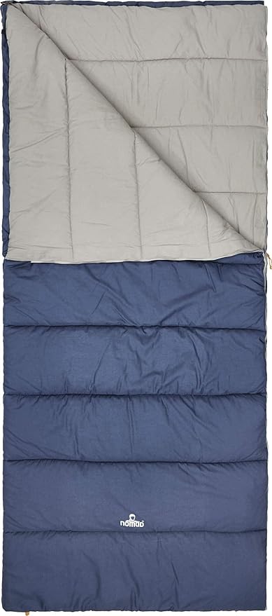 NOMAD Brisbane XL Cotton Blanket Sleeping Bag for Tall Campers 220cm Length 100% Cotton Lining for Summer Camping