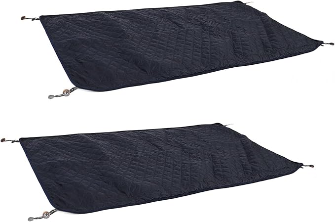 Camping Blanket 2 Pack | Tough Nylon &amp Polyester | Multifunctional Outdoor Blanket for Camping/Hiking/Indoor Use | Portable Travel Throw 31.5x55.1 Inch