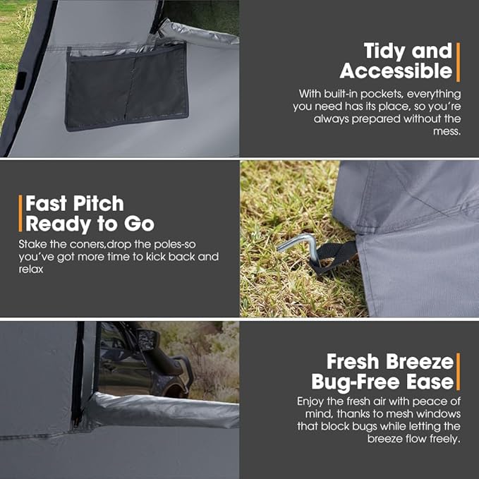 SanHima CapeTop Rooftop Tent Side Annex Room - 82.5 sq ft Spacious Shade Space Weatherproof with Carry Bag