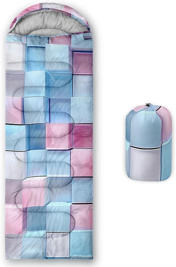 Kids Sleeping Bag for Boys GirlsWestern Cowboy Print-Lightweight Warm Portable Outdoor Indoor-Waterproof Cold Weather Resistant Sleeping Bag for Camping Hiking