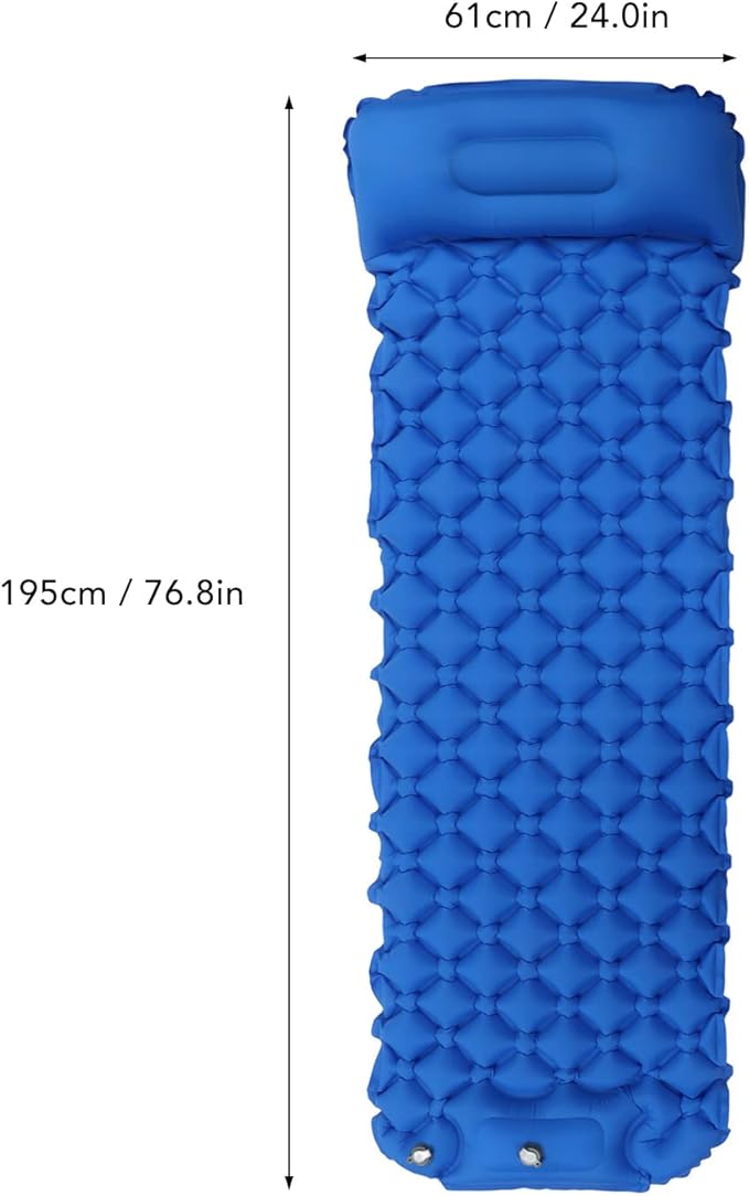 Topyond Inflatable Sleeping Mat Camping Sleeping Pad Ultralight Inflatable Sleeping Mat with Built in Pump Backpacking Camping Air Mattress for Camping