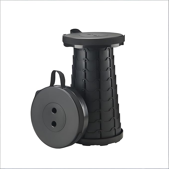 Upgraded Collapsible Stool Max 500lb Load Capacity Lightweight But Sturdy Portable Retractable Folding Telescoping Foldable Camping Stool for Adults Outdoor Fishing Hiking Travel BBQ
