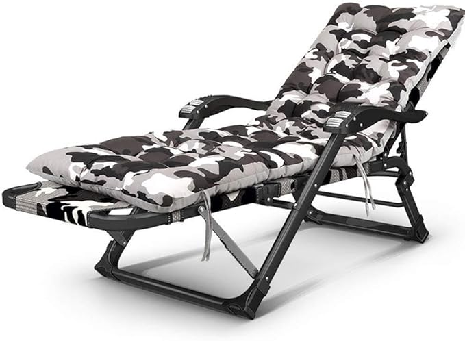 Outdoor Sun Lounger Pad - Comfortable Camping Bed Garden Lounge Chair for Beach Sit/Lie and Fishing (Adjustable Portable)