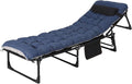 Garvee Camping Cot for Adults Heavy-Duty Portable Cot Bed with Mattress Double Layer Oxford Foldable Padded Sleeping Cots for Travel Tent Day Bed Outdoor Home Guest Office Nap