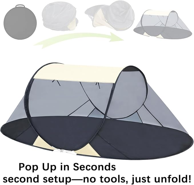 Akiky Pop Up Mosquito Tent for Camping1 Person Camping Tent with Bug Screen TentMosquito Net Foldable Portable for Adults Kids