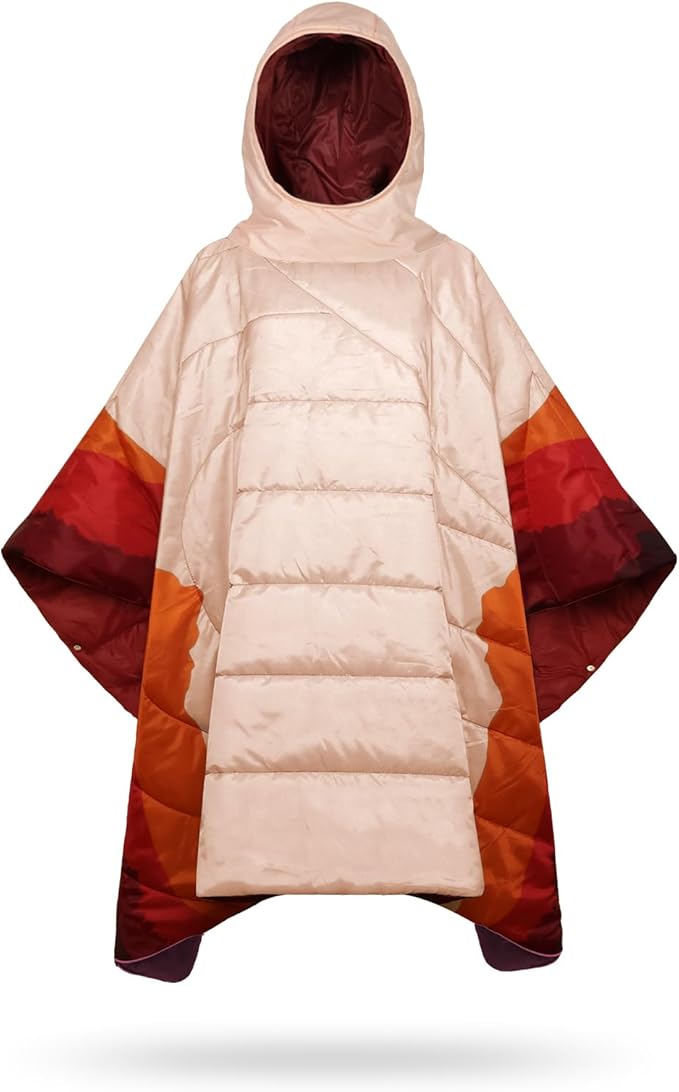 Camping BlanketHoodie Blankets Poncho Outdoor Waterproof Windproof Warm Durable &amp Portable for Stadium Concerts CarTravel Beach Picnic Grass75 * 56 inch