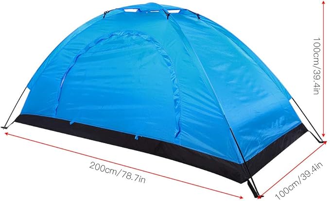 01 Camping Tent for Backpacking Single Person Personal Bivy Tent Outdoor Single Person Leisure Waterproof Tent for Camping Fishing Climbing(Blue)