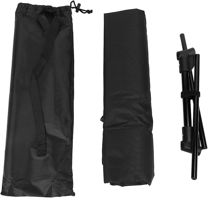 Yosoo Health Gear Portable Folding Floor Chair Adjustable Backrest Breathable 600D Oxford Fabric Lightweight for Beach Camping and Fishing (Black)