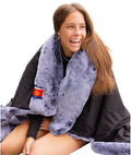 Pretty Rugged Faux Fur Luxe Customizable Original Blanket Waterproof and Reversible Machine Washable Fuzzy Throw Silver Mink
