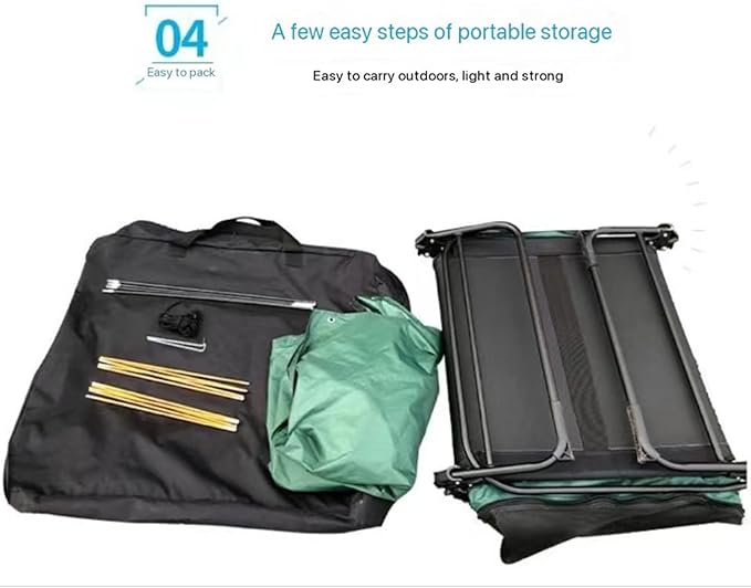 Off-The-Ground Tent Outdoor Camping Double-Layer Anti-Storm Camping Car Fishing Portable Speed Open Single Double Camping Bed Tent