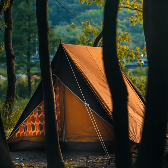 Wild Luxury Vintage TC Cotton Camping Tent 2 Person Flying House Style Canvas Shelter Waterproof &amp Breathable Glamping Tent