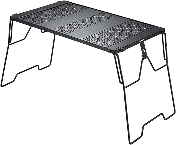 Bridge Table Frame Folding Metal Desk High Strength Grill Camping Table No Countertop for Traveling Fishing Hiking Garden BBQ