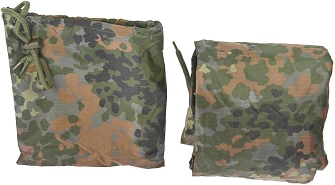 Mil-Tec Adult Ripstop Wet Weather Lightweight Waterproof Multi-Use Rain Poncho with Hood - Use as Bivouac Sack Shelter Tent