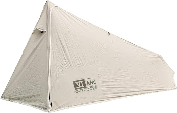 VIAM Outdoors | Floorless Shelters with Stove Jack | Lightweight Ultralight Backpacking Hiking Camping Hunting Fishing Shelter | with Guy Lines &amp Stakes