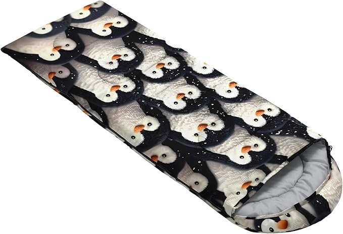 AILONEN Cartoon Camping Sleeping Bag for Boys Girls AdultsLightweight &amp Waterproof3 Season Warm &amp Cold WeatherPortablePrinted Sleeping BagTravelingCampingHiking