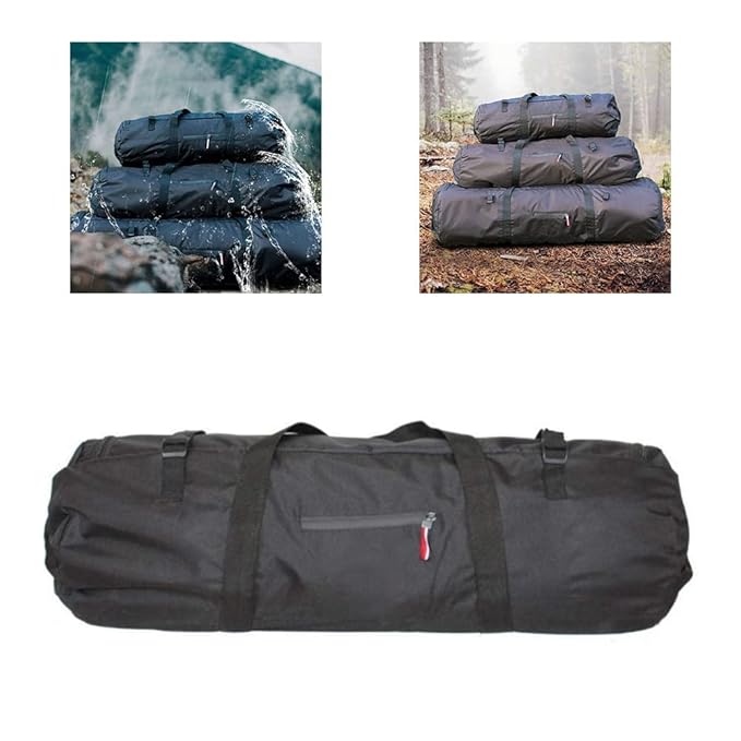 1PC Tent Bag Waterproof Zipper Duffel Bag with Handles 35x12x12 Inch 20KG Heavy Loading Foldable Anti-Theft Camping Tent Storage Bag Carrying Case.
