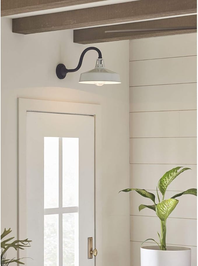 Progress Lighting Cedar Springs Collection 1-Light Farmhouse Outdoor Extra-Large Wall Lantern Light White