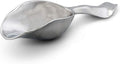 Arthur Court Modern Carmel Pattern Metal Handle Bar Ice Scoop Dry Bin Scoop Dry Goods Scoop Candy Scoop Spice Scoop Sand Casted and Hand Polished Aluminum 8 inch Long