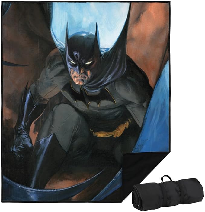 LOGOVISION Batman Blue Outdoor Blanket for Picnic Beach Camping Park Tailgate 50x60