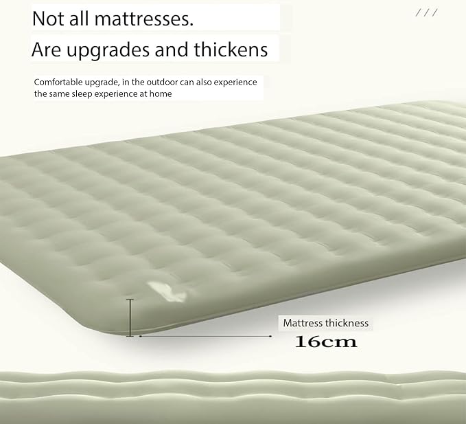 Inflatable Mattress Double TPU Thick Inflatable Cushion Suitable for Outdoor Camping Camping Family