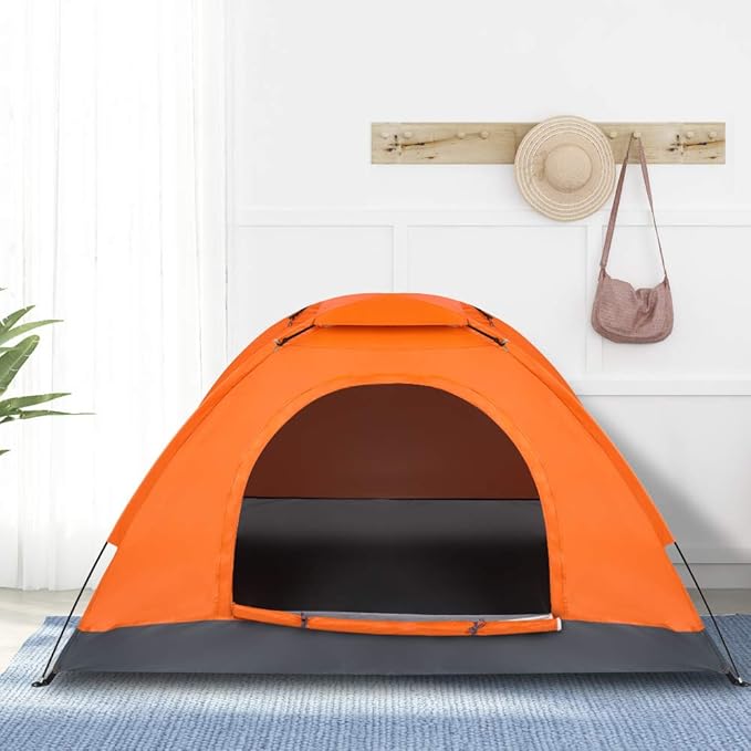Outvita Camping Dome Tent 1-4 Person Waterproof Windproof Easy Setup Spacious Family Tents with Carry Bag &amp Rain Fly for Hiking Backpacking Traveling Glamping Beach