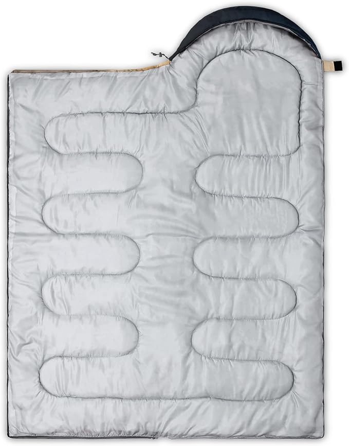 QOOMO Camping Sleeping Bags3 Season Warm &amp Cool WeatherLightweightWaterproof Sleeping Bags for Adults &amp KidsTravelingand OutdoorsCamping Gear Equipment