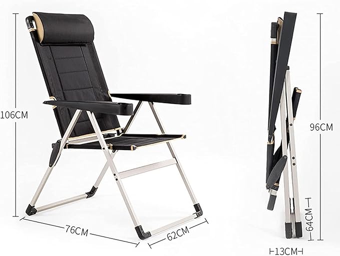 Camping Chair Camp Chair High Back Camping Chair Folding Chair Portable Oversized Armchairs Fishing Camping Beach Deck Chair Folding Chairs Outdoor Fishing Chair