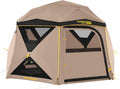 FanttikOutdoor Alpha C6 Ultra Instant Cabin Tent 6 Person Pop Up Camping Tent Setup in 60 Seconds Portable with Rainfly &amp Windproof for Outdoor Camping &amp Overlanding Khaki