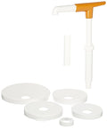 San Jamar Plastic Sauce Mega Pump and Pump Kit 6 Pieces White 12 x 12 x 6 inches 7.05 Ounces