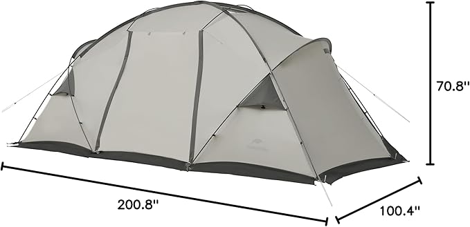 Naturehike Massif Hot Tent with Stove Jack Waterproof Windproof 4 Season Tent 2/4 Person Cold Weather Winter Tents for Camping