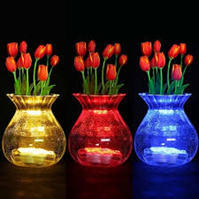 Bright LED Floral Tea Light Submersible Lights for Party Wedding (Green 60 Pack)