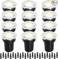 EAGLOD LED Landscape Lights Low Voltage3W LED Well Lights12V/24V Landscape Ground Lights with Wire ConnectorsLandscape Lights IP67 Waterproof for Garden LightingDeckYardWalkway(12 Pack 3000K)