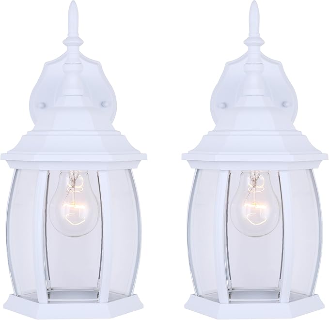 Canarm IOL73TWH Outdoor Lantern Twin Pack White