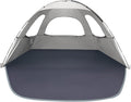WhiteFang Beach Tent Anti-UV Portable Sun Shade Shelter for 3/4/6/8 Person Extendable Floor with 3 Ventilating Mesh Windows Plus Carrying Bag Stakes and Guy Lines