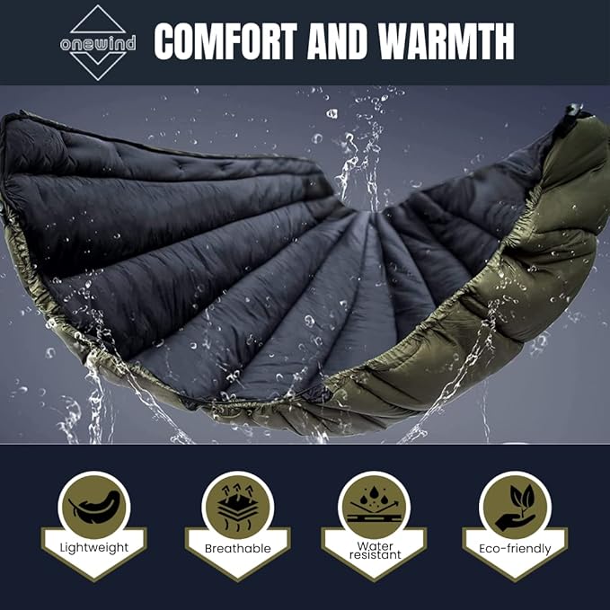 onewind Double Hammock Underquilt Warm Insulation Ultralight 3-4 Season Camping Quilt Portable for Hiking Backpacking