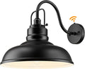 zeyu 18 Inch Dusk to Dawn Outdoor Barn Light 1-Light Wall Light Modern Wall Sconce for Garden Garage Matte Black Finish 016-1BL-PC BK
