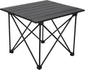 Camping Table 27” Aluminum Roll-Top Folding Table Lightweight &amp Heavy-Duty Outdoor Table with Carry Bag Easy Setup for Camping BBQ &amp Picnic