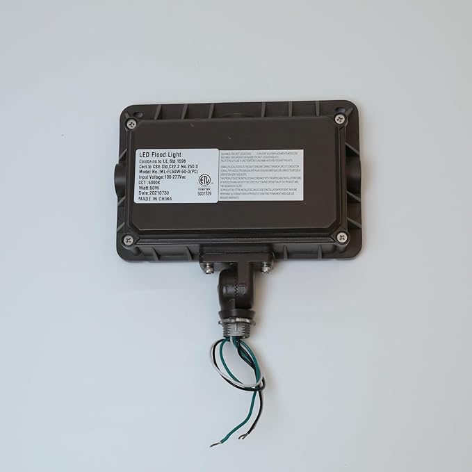 CINOTON Dusk to Dawn LED Flood Light Outdoor 50W 7000LM IP65 Waterproof Security Wall Light Fixture with 180°Knuckle for Warehouse Patio Porch Garage 5000K Daylight AC100-277V