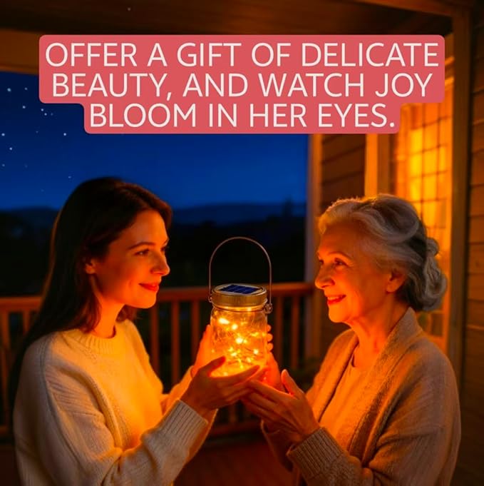 Cooo 12 Pack Gifts for Him Her Solar Lanterns Outdoor Waterproof Upgraded Crystal Glass Solar Mason Jar Lights 30 LED 215% Larger SolarPanel（Just a Little MoreGet Double The Delight-Warm White）