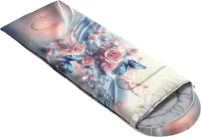 QOOMO Camping Sleeping Bags3 Season Warm &amp Cool WeatherLightweightWaterproof Sleeping Bags for Adults &amp KidsTravelingand OutdoorsCamping Gear Equipment