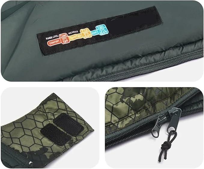 Camouflage Camping Sleeping Bag Waterproof Ultralight Splicable Double Large Quilt 3 Season Hiking Sleeping Bags