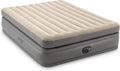 Intex Dura Beam Plus Prime Comfort Fiber-Tech Elevated Technology Home Air Mattress Bed with Electric Built-In Pump Queen