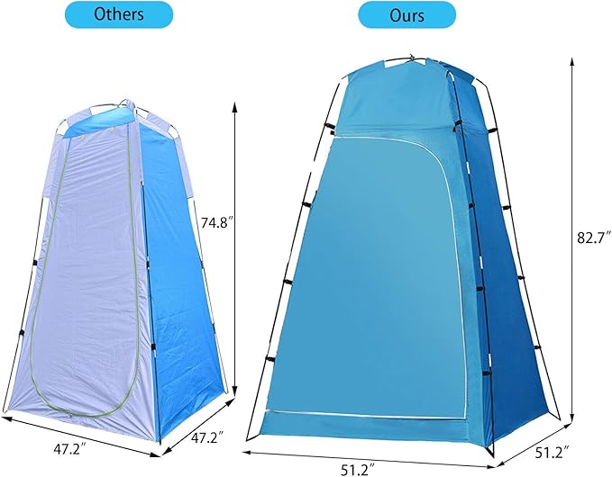 Pop Up Privacy Shower Tent Portable Outdoor Camping Bathroom Toilet Tent Changing Dressing Room Privacy Shelters Room Lightweight &amp Sturdy Foldable for Outdoors Indoors