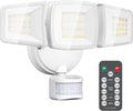 NOVOSTELLA Security Lights Motion Sensor 1Pack LED Flood Lights Outdoor with Remote Dusk to Dawn 45W 5000lm 5000K 3 Heads Wired Wall Adjustable Floodlights IP65 Waterproof for Garage Yard House
