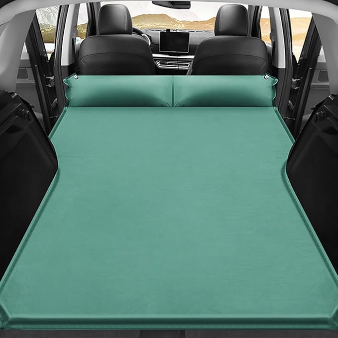Car Inflatable Mattress for Ford Bronco Sport (CX430) 2021 2022 2023 2024 Back Seat Air Mattress Thickened Air Bed Cushion Rear Trunk Sleeping Mattress Camping TravelGreen01
