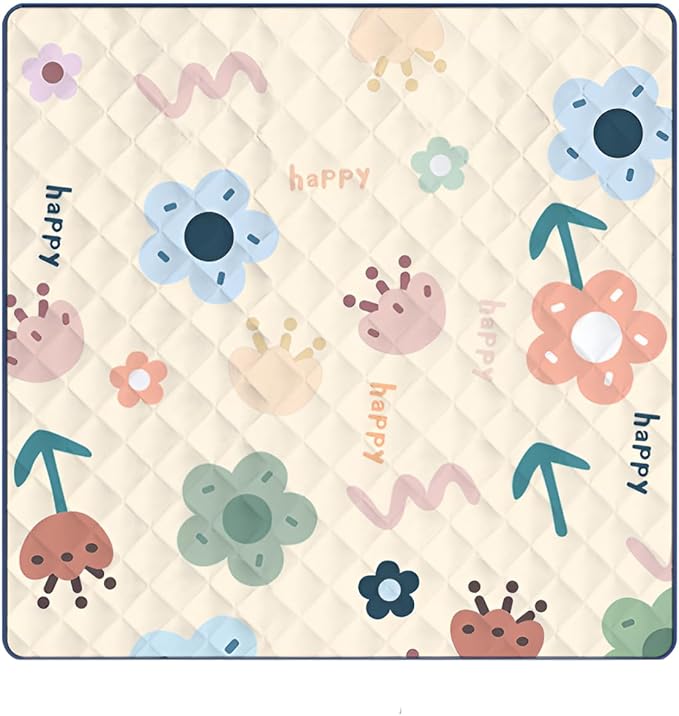 lilaBelle] Thick Picnic Mat【Waterproof Camping Blanket】 Oxford Cloth with PVC Backing Portable Outdoor Cover for BBQ Spring Outing Festival Beach Party Essentials Style A