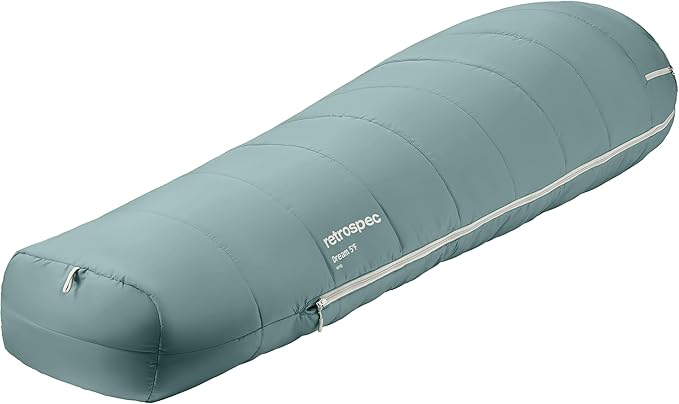 Retrospec Dream Mummy Sleeping Bag - 5 15 &amp 30°F Cold Weather Camping &amp Travel Essential Gear with Water - Resistant Shell &amp Synthetic Fill - Zippered Pocket &amp Stuff Sack
