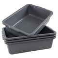 4 Pack Commercial Bus Box 32 L Plastic Bus Tubs Gray