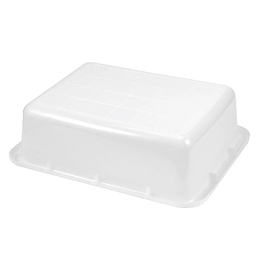 ZOENHOU 4 Pack 10 L Bus Tubs Plastic Bus Box Tote White Commercial Plastic Bus Box Tote Box Wash Basin Tote Box for Pantry Washing Dishes 5 Inch Deep